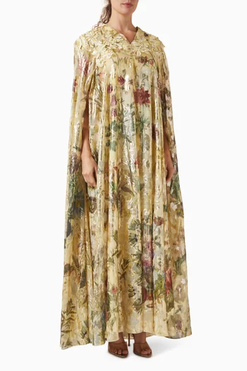Edith Embroidered Dress in Lurex Chiffon