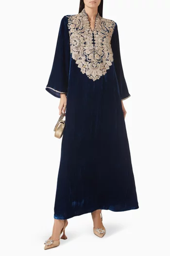 فستان كليمنس طويل مخمل