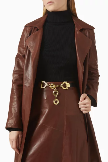 حزام إيليزيه بسلسلة جلد