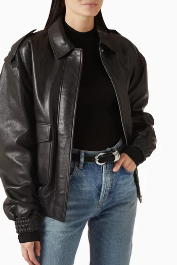 Hollyhock Cavallino Belt in Ponyhair Leather