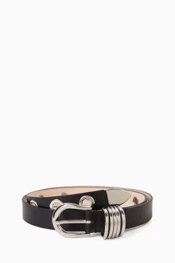 حزام هوليهوك بحلي معدنية جلد