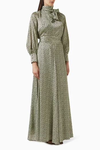 فستان بنقشة سلسلة