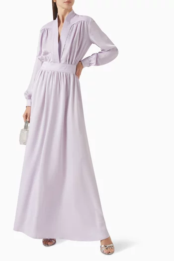 فستان بلاند طويل