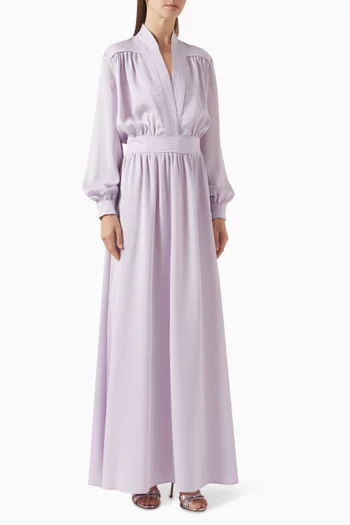 فستان بلاند طويل