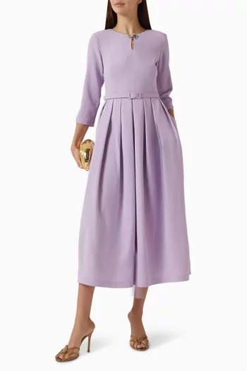 Belted Dress in Crepe