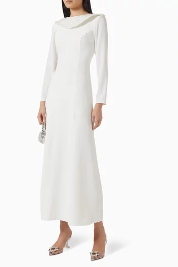 Sequin-embellished Dress in Crepe