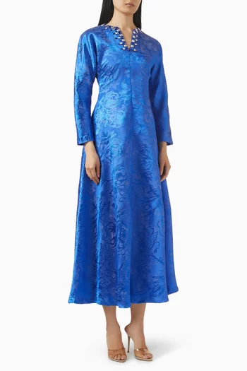 Embellished Dress in Jacquard