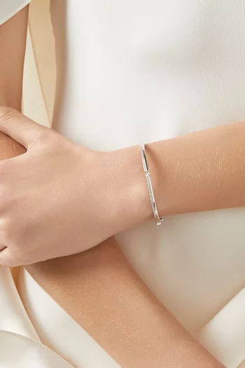 Zeus Diamond Bangle in 18kt White Gold