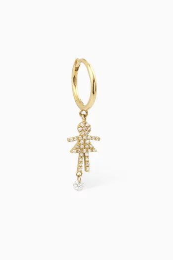 Séléné Girl Diamond Earring in 18kt Gold