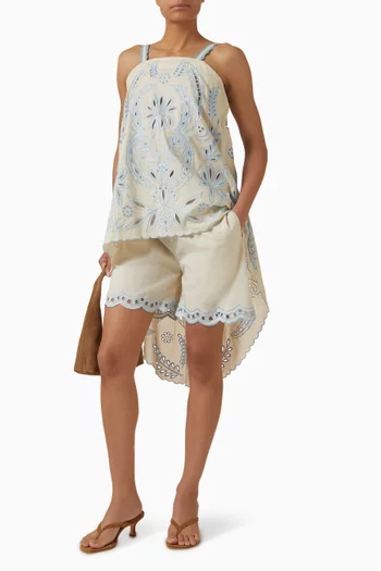 Gwen Top & Shorts Set in Cotton