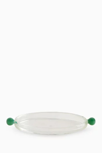 طبق زيتون زجاج