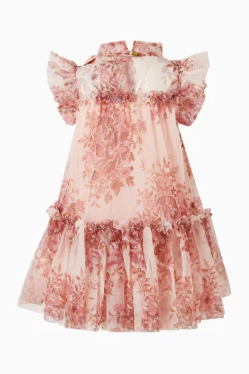 Marigold Vintage Floral Dress in Tulle