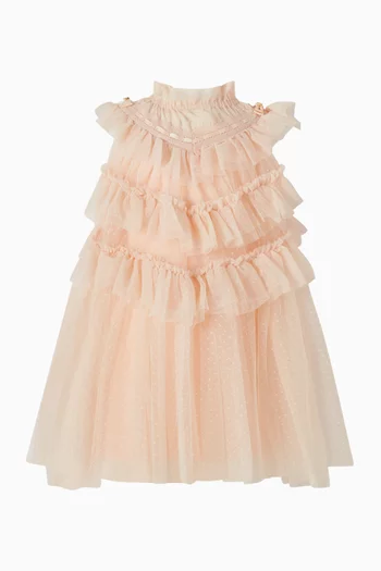 Morena Ribbon Ruffle Dress in Tulle