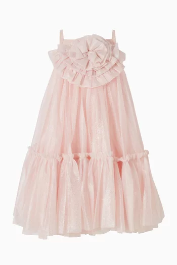 Rosheen Strappy Dress in Sparkle Tulle