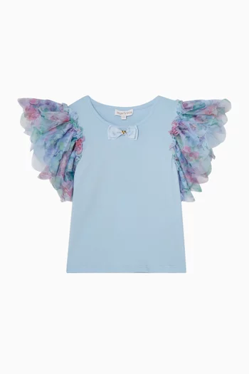 بلوزة لوريتا بنقشة زهور