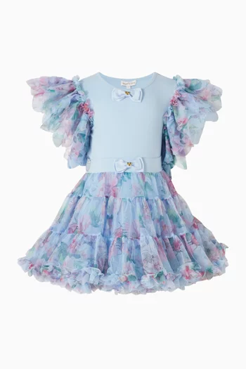 تنورة توتو بيكسي بنقشة زهور تول