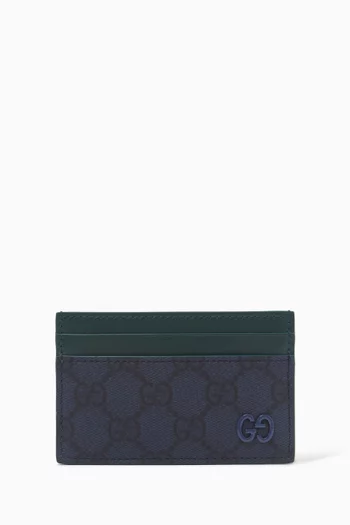 GG Supreme Card Holder in Coated-canvas