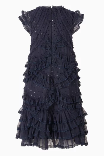 فستان كشكش دقيق