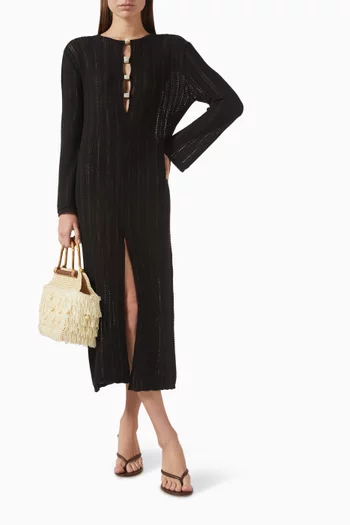 فستان مامو طويل منسوج