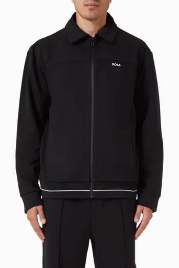 سويت شيرت بسحّاب مزيج قطن