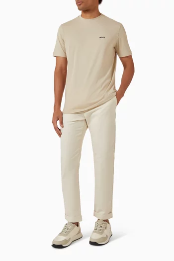 Contrast Logo T-shirt in Stretch Cotton