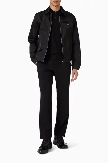 جاكيت بقصة واسعة نايلون معاد تدويره