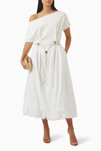 تنورة جيسامي منفوخة قطن بوبلين