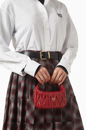 Logo Pouch in Matelassé Nappa Leather