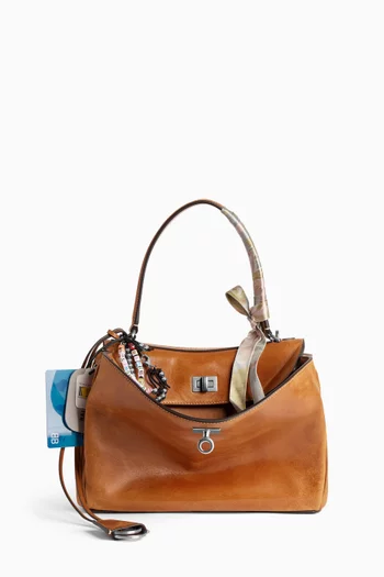 Small Rodeo Handbag with Charms in Leather