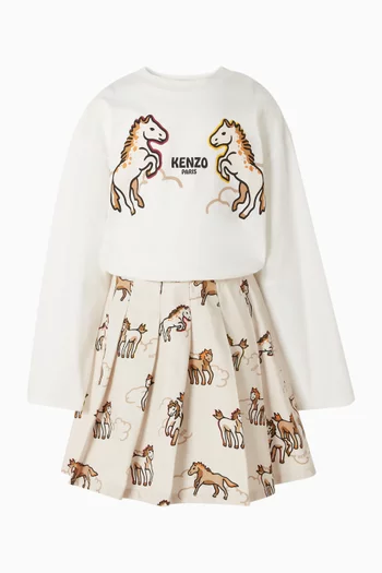 Lunar New Year Pleated Skirt