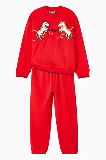 Lunar New Year Embroidered Sweatshirt in French Terry