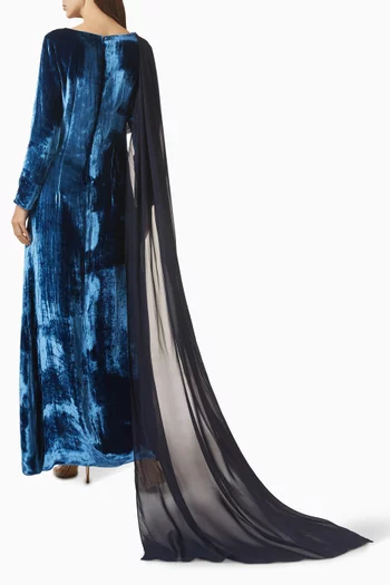 3D Floral-embroidered Dress