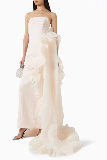 Strapless Draped Gown