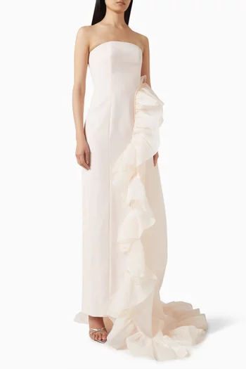 Strapless Draped Gown