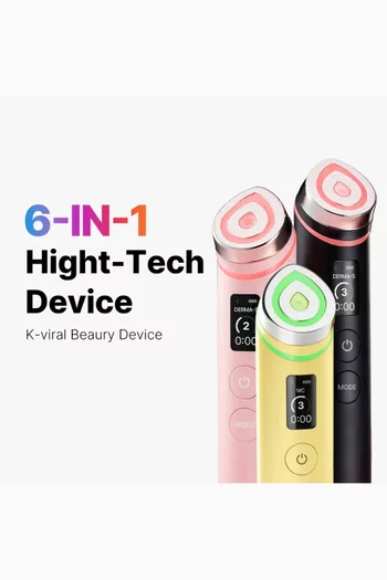 Age-R Booster Pro 6-in-1 Real Glass Glow Device,LED Anti-Wrinkle Device, Yellow:No Color:No Size|219213558