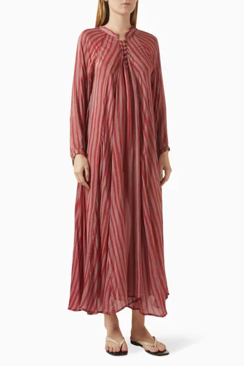 فستان فيوري طويل مزين بنقشة