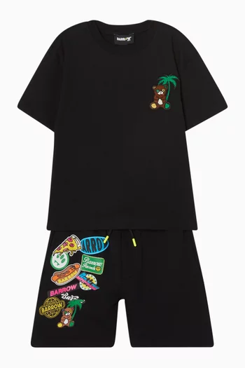 Graphic-print Sweatshorts in Cotton