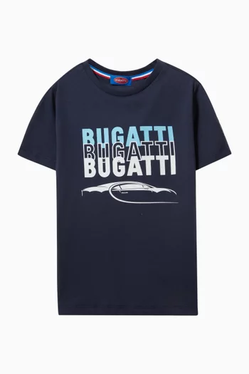 تي شيرت بطبعة سيارة قطن