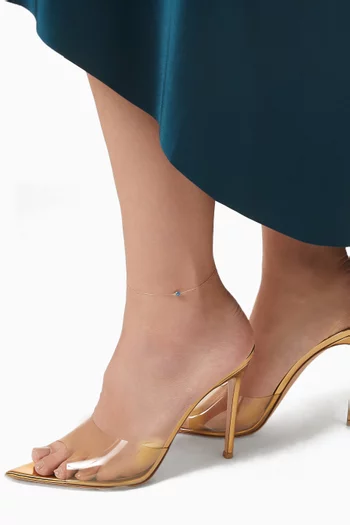 خلخال ريم بحلية عين الحسود ذهب أصفر عيار 18