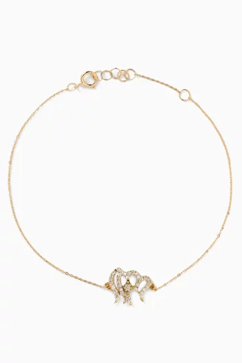 Allah Charm Bracelet in 18kt Yellow Gold