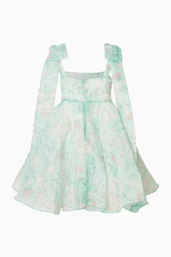 Floral-print Bow Dress