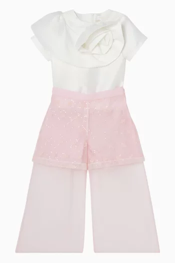 بنطال بنقشة زهور