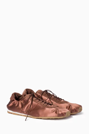 Plume Sneakers in Satin