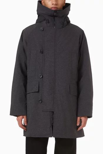 جاكيت باركا معالج بغطاء رأس