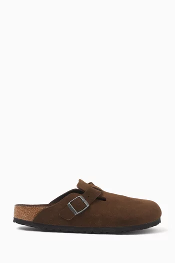 Boston Soft Footbed Clogs in Suede