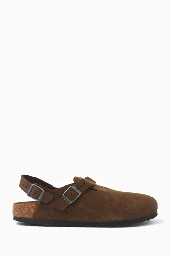 Tokio Clogs in Suede Leather