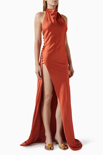 Sunset Maxi Dress in Satin