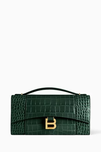 Hourglass Pochette with Chain in Calfskin