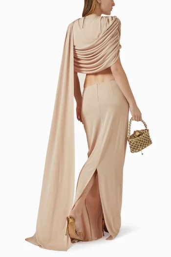 Khara Draped Cape Top