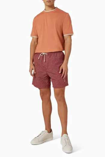 شورت سباحة بنقشة زهور نايلون